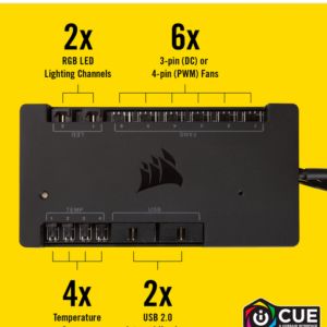 CONTROLADOR CORSAIR DE LUCES Y ABANICO PRO ICUE CL-9011110-WW