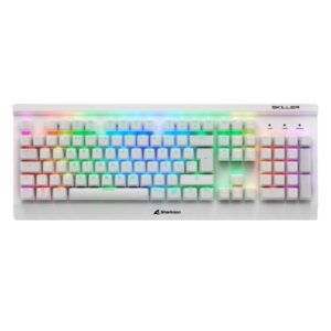 TECLADO GAMING SHARKOON SKILLER SGK3 MECANICO USB INGLES WHITE 4044951031221