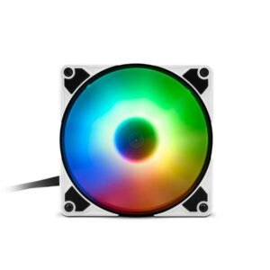 ABANICO GAMING SHARKOON SILENTSTORM 120 PWM RGB 120MM SILENCIOSO CON 9 LED RGB DIRECCIONABLES BLANCO Y GRIS 4044951035335