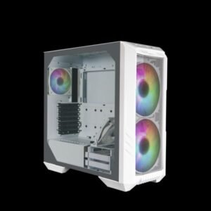 CASE COOLER MASTER MEDIA TORRE HAF H500 PANEL LATERAL DE VIDRIO TEMPLADO 2 VENTILADORES BLANCO H500-WGNN-S00