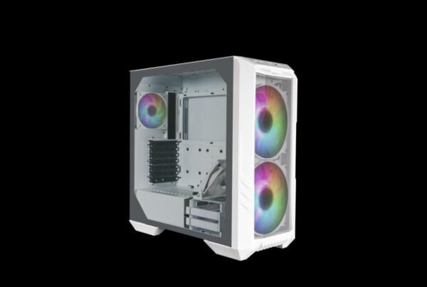 CASE COOLER MASTER MEDIA TORRE HAF H500 PANEL LATERAL DE VIDRIO TEMPLADO 2 VENTILADORES BLANCO H500-WGNN-S00