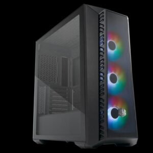 CASE COOLER MASTER MEDIA TORRE MB520MESH LATERAL DE VIDRIO TEMPLADO 3 VENTILADORES ARGB NEGRO MB520-KGNN-S00
