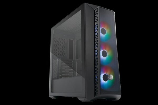 CASE COOLER MASTER MEDIA TORRE MB520MESH LATERAL DE VIDRIO TEMPLADO 3 VENTILADORES ARGB NEGRO MB520-KGNN-S00