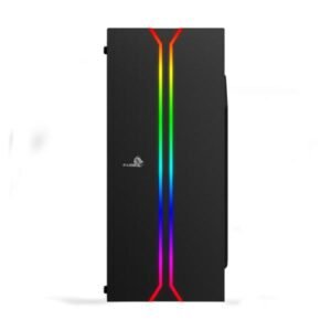 CASE GAMING  X-LION N3-391 E010-161 TEMPERED  GLASS SIDE PANEL BLACK USB 2.0*2 +USB 3.0*1+ HD AUDIO+RGB STRIP