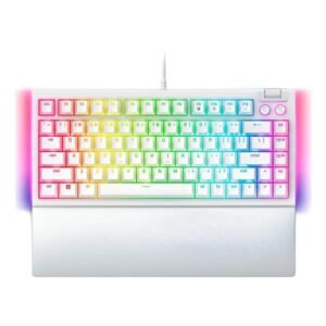 TECLADO GAMING RAZER BLACKWIDOW V4 75% WHITE US WORLD RZ03-05001700-R3M1