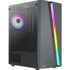 CASE GAMING AEROCOOL BLADE-G-BK-V1 MEDIA TORRE ATX PANEL LATERAL DE VIDRIO TEMPLADO PANEL FRONTAL RGB NEGRO ACCM-PV46043.11