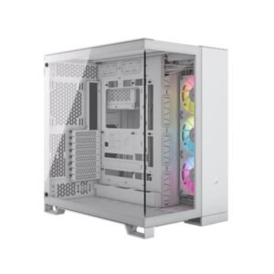 CASE GAMING  CORSAIR DOBLE CAMARA MEDIA TORRE 6500X RGB VIDRIO TEMPLADO 3 ICUE LINK RX RGB WHITE CC-9011270-WW