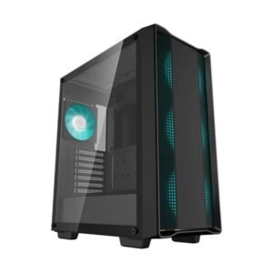 CASE GAMING DEEPCOOL CC560 ARGB MEDIA TORRE CON VIDRIO TEMPERADO EN EL LATERAL 4 VENTILADORES ARGB NEGRO R-CC560-BKTAA4-G1