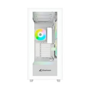 CASE SHARKOON REBEL C60 RGB MEDIA TORRE ATX FRENTE Y PANEL LATERAL DE VIDRIO TEMPLADO 4 VENTILADORES RGB LED BLANCO 4044951040049