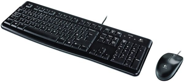 TECLADO Y MOUSE LOGITECH MK120 INGLES USB ALABRICO BLACK 920-002565