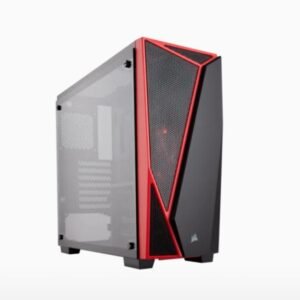 CASE CORSAIR CARBIDE SERIES SPEC-04 TEMPERED  GLASS MID TOWER BLACK/RED  CC-9011117-WW