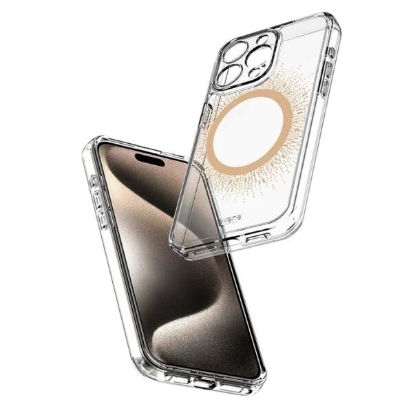 Itskins Avana Case iPhone 15 Pro Max Aura // Gold Compatible With Magsafe.