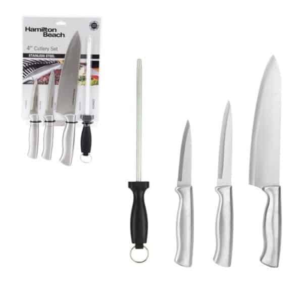 Hamilton Beach Juego | Set 3 Pzas Cuchillos Y Chaira 2.2 Mm Acero Inox Hda603 - Image 3