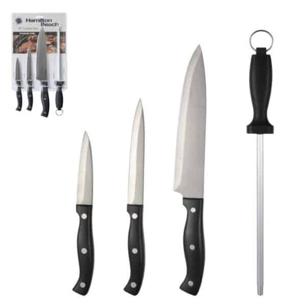 Hamilton Beach Juego | Set 3 Pzas Cuchillos Y Chaira 2.2 Mm Acero Inox Hdb603 - Image 2