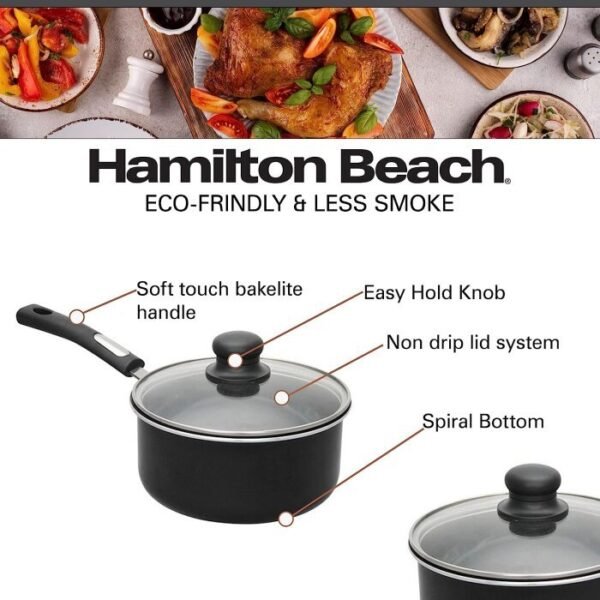 Hamilton Beach Sauce Pan Antiadherente 2.8L | 3Qt 3.0Mm Haa111 - Image 3