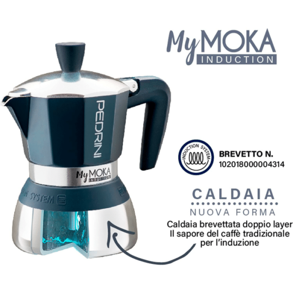 Pedrini Cafetera Italiana Mymoka Induccion Aluminio & Acero Inox 2 Tazas 02Cf094 - Image 3