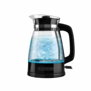 Hervidor de Agua 1.7 L Vidrio 1500 W c/Base Black & Decker KE7000B-LA