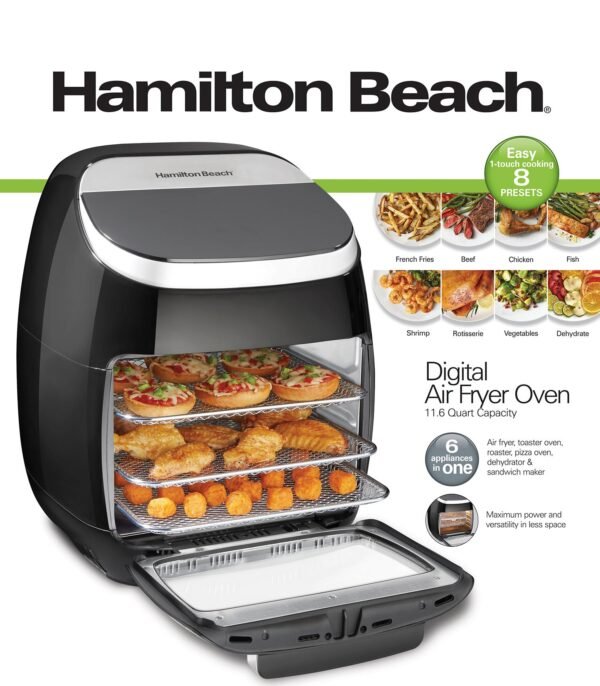 Horno Freidor de Aire 7 Accesorios 11 Ltr 1700W Hamilton Beach 35070 - Image 2