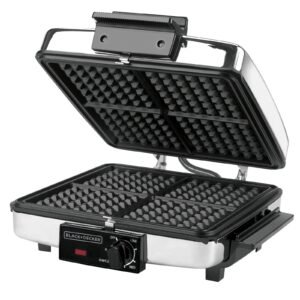 Waflera y Plancha Acero Inox 2 Parrillas Antiad Black & Decker G49TD