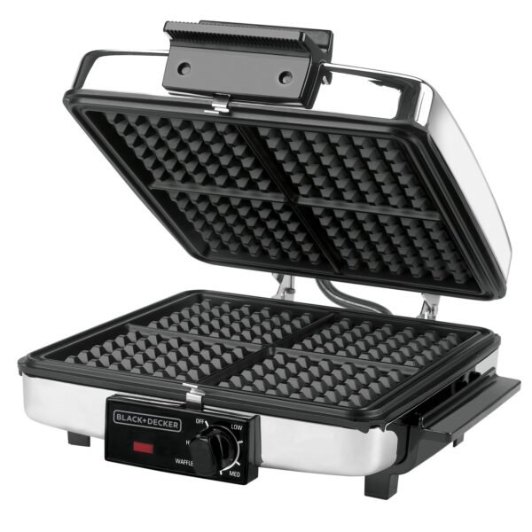 Waflera y Plancha Acero Inox 2 Parrillas Antiad Black & Decker G49TD