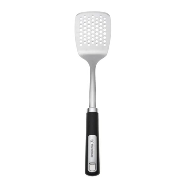 Westinghouse Espatula Ranurada De Acero Inoxidable Mango Negro Wckt0081005