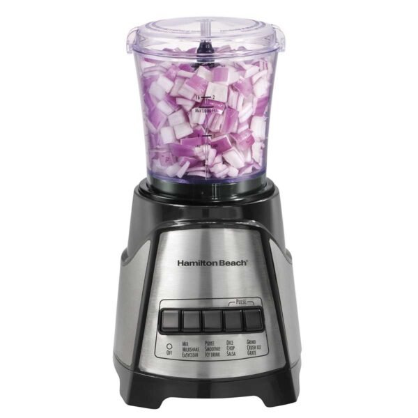 Licuadora Procesador 1.25 L y 0.75 L 700 W 2 Vel. Negro-Acero Hamilton Beach 58149G - Image 2