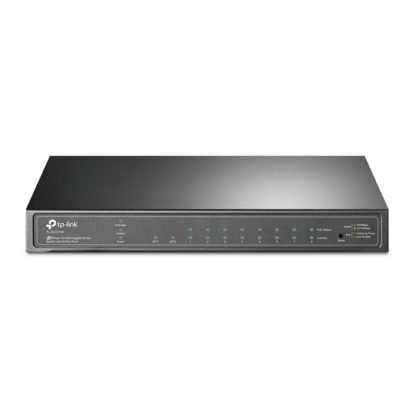 TP-link conmutador inteligente omada gigabit de 10 puertos jet stream con Poe+ en 8 puertos-TL-SG2210P