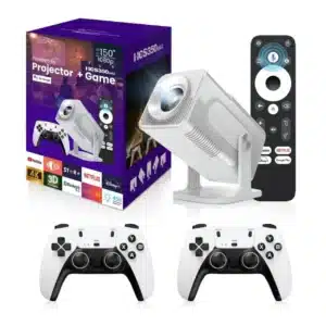 Proyector Salange HCS350 Pro incluye 2 controladores inalámbricos más de 30000 juegos compatible con 4K 1080P